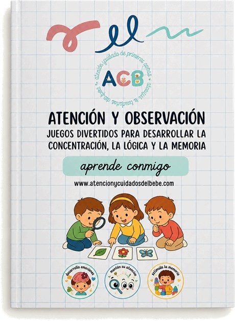 Portada del cuaderno Atención y observación de la colección Aprende conmigo