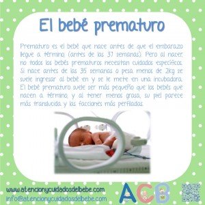 El bebé prematuro