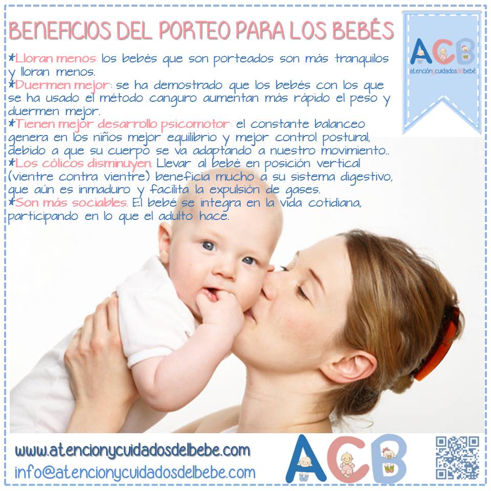 Ventajas y beneficios del 'porteo' - Bebe y Mujer: Consejos y trucos para  tu bebé y toda la familia